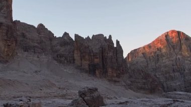 Brenta Dolomites gündoğumu ışık, İtalya, Avrupa'nın