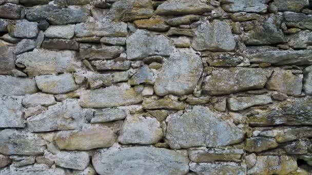 Stone Wall Outdoor Background Natural Stone — Stock Video