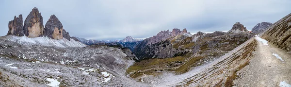 Vue Panoramique Sur Les Célèbres Sommets Des Dolomites Parc National — Photo