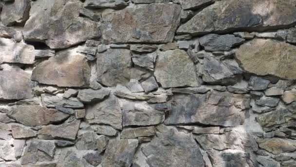 Stone Wall Outdoor Background Natural Stone — Stock Video