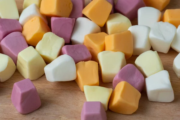 Sweet Soft Pastel Colored Marshmallow Colorful Soft Candies — Foto de Stock