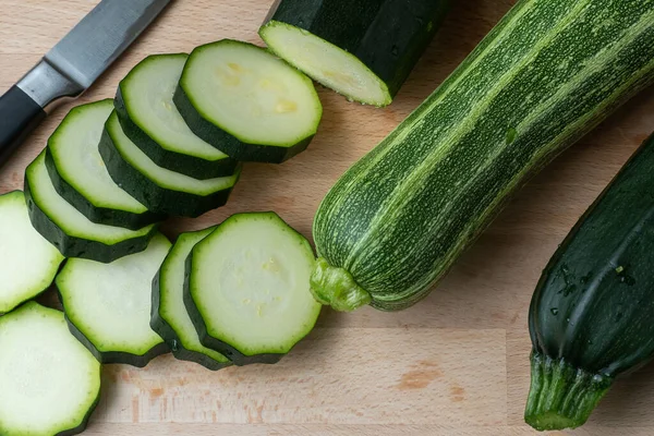 Fresh Zucchini Cutting Board — Stock Photo, Image