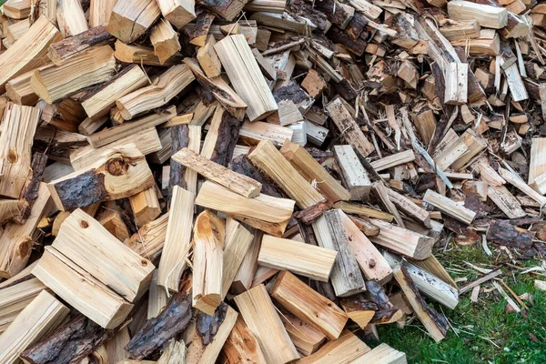 Brennholzstapel Vorbereitung Auf Die Wintersaison — Stockfoto