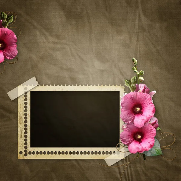 Stamp frame and mawell over old textured background — Stock Photo, Image