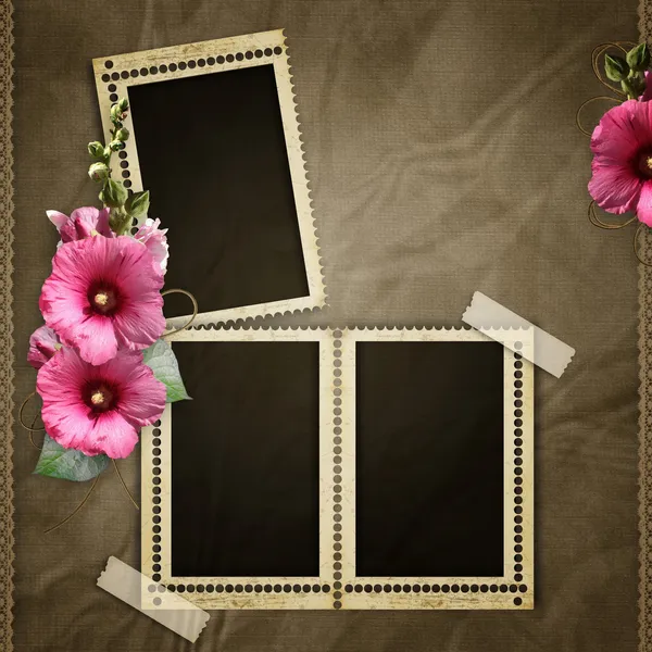 Stamp frames over old textured background — Stock Photo, Image