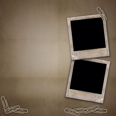 fotoğraf çerçevesi ve Klipler Vintage kağıt arka plan