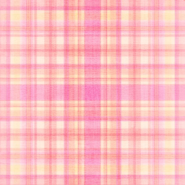 Summer pink, yellow, white plaid — Stock Photo, Image