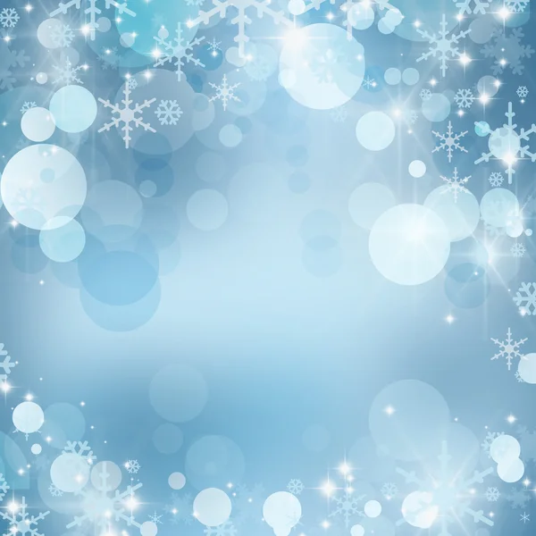 雪と光の抽象的なクリスマス背景 — ストック写真