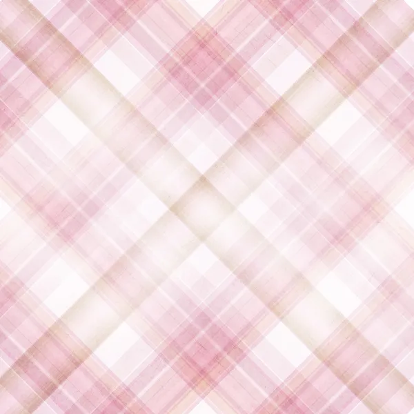 Shabby textile plaid Arrière-plan avec str rose et blanc coloré — Photo