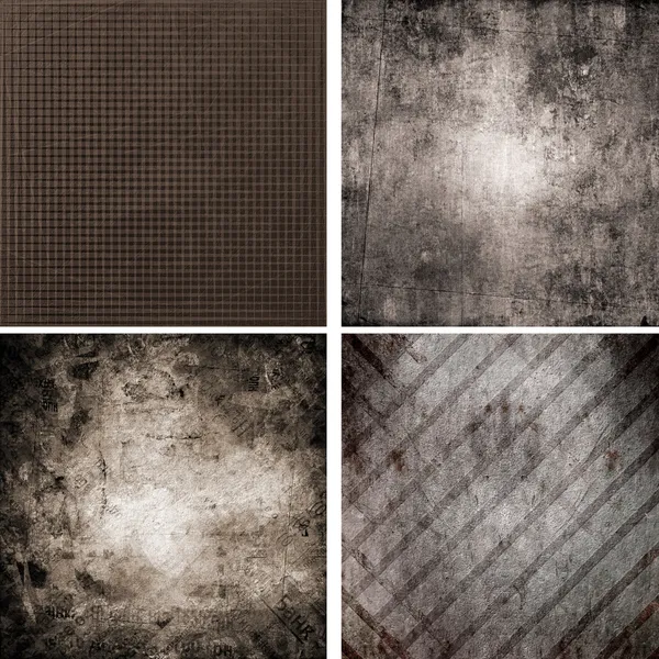 Set of four different retro pattern backgrounds — Stock Photo, Image