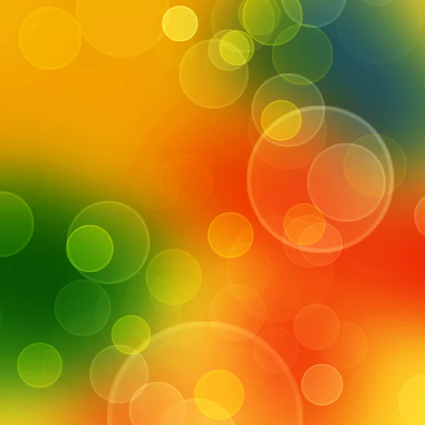 Abstract achtergrond kleur met wazig cirkels - blauw, oranje en groen — Stockfoto
