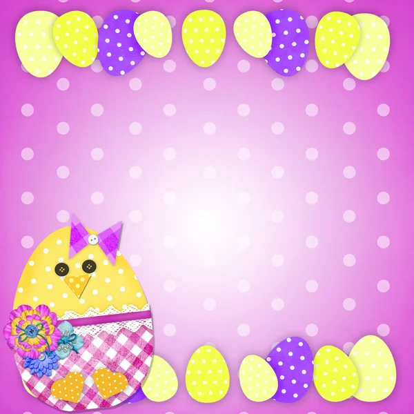 Easter card with a chick — Stock Photo, Image