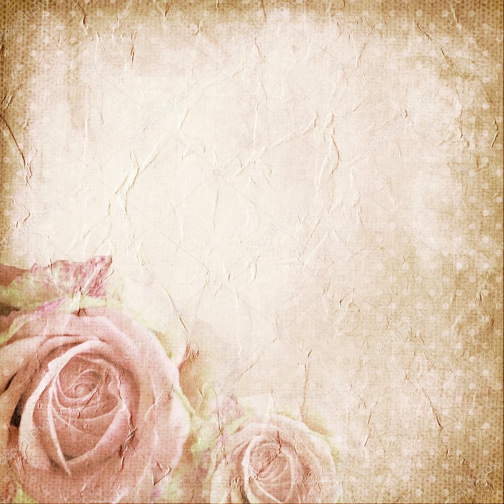 Paper background with rose