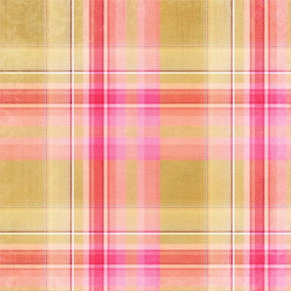 Beige, pink, white and orange plaid pattern — Stock Photo, Image