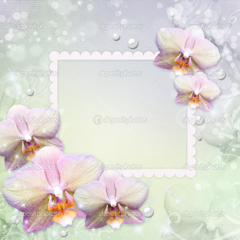 orchid and photo frame
