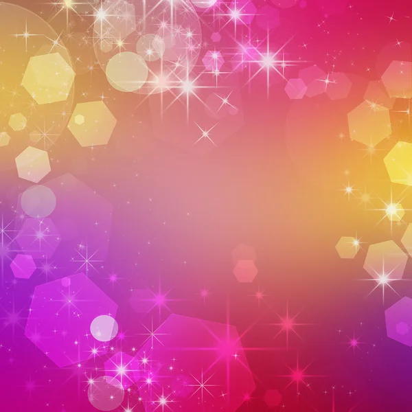 Abstract background with bokeh lights and stars — Stock Photo, Image