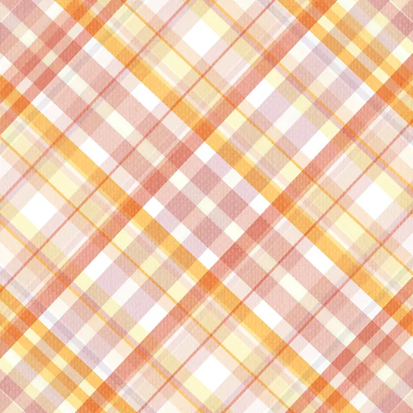 Retro beige, pink, white and orange plaid pattern — Stock Photo, Image