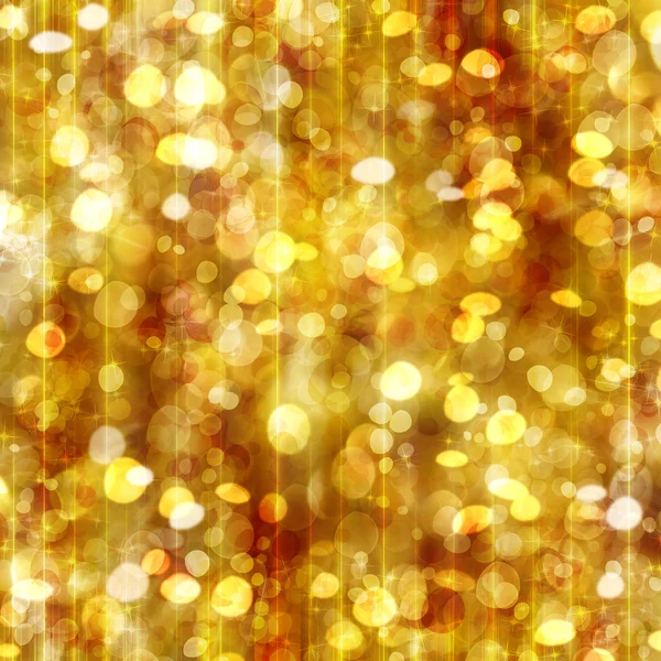 Fondo dorado con estrellas y bokeh — Foto de Stock