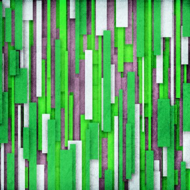 Retro desenli yeşil, beyaz ve gri