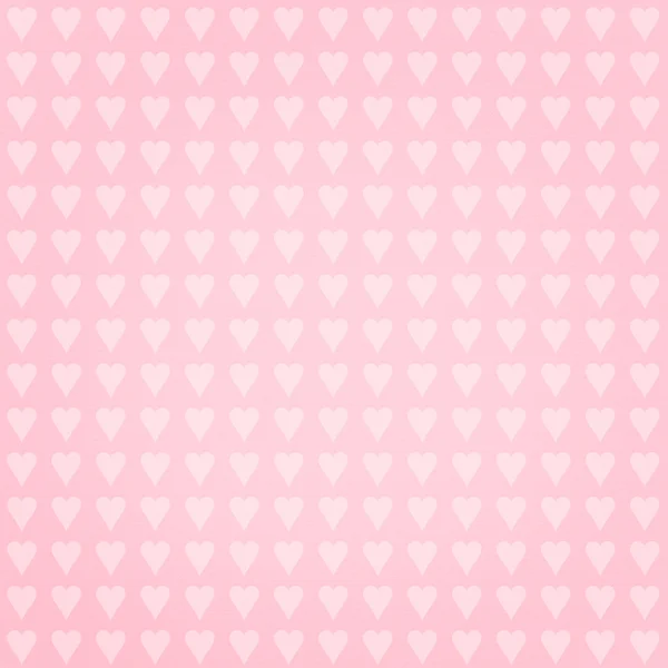 Coeurs sur fond rose - motif sans couture rétro — Photo