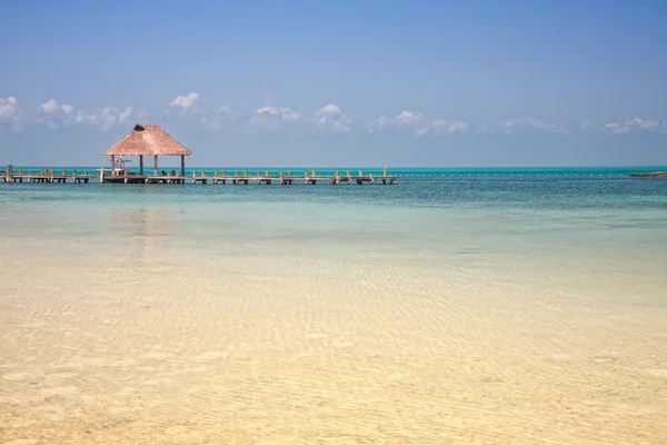 Isla contoy, Meksika iskelede — Stok fotoğraf