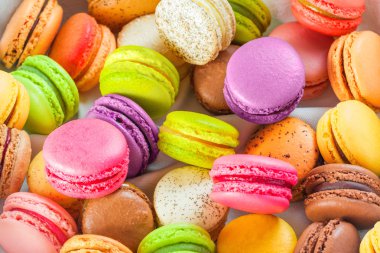 Traditional french colorful macarons