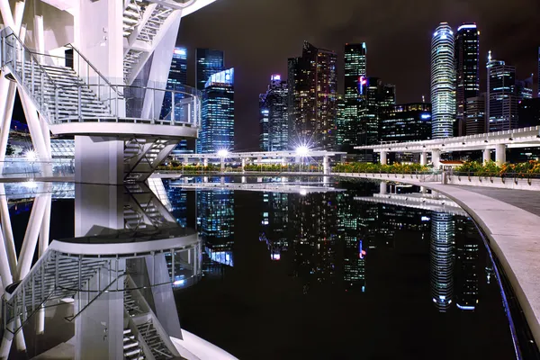 Vista del centro de Singapur desde el Museo de Ciencias del Arte —  Fotos de Stock