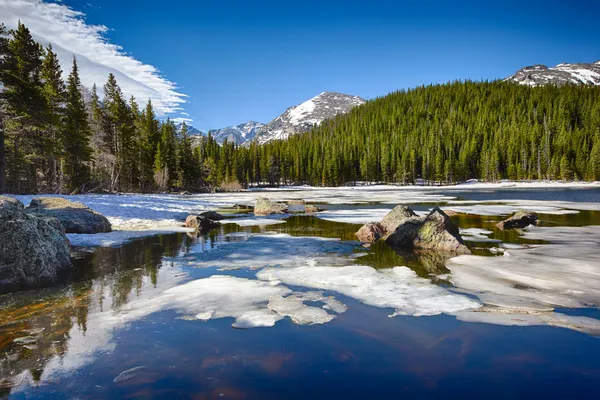 Medvědí jezero v národním parku Skalistých hor — Stock fotografie