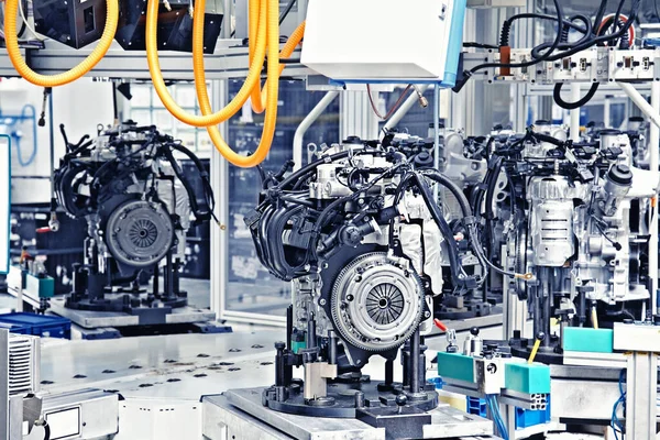 Fabricação de motor de carro — Fotografia de Stock