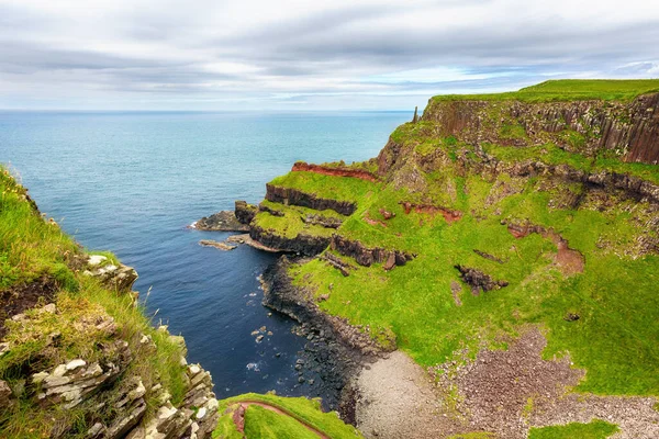 Amfitiyatrosu Port Reostan Körfezi Yakınlarındaki Giants Causeway County Antrim Kuzey Stok Resim