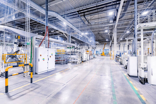 factory interior as industrial background