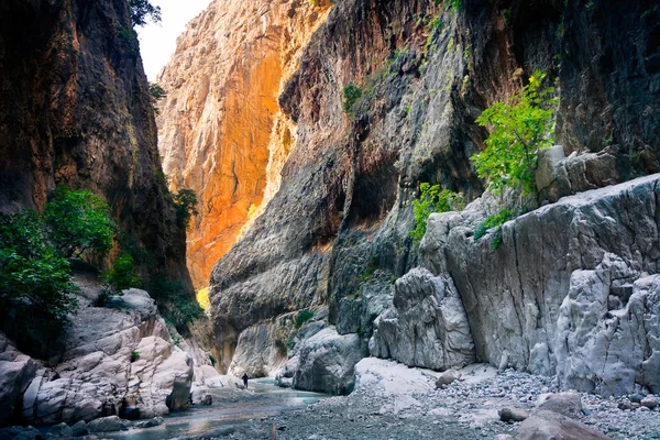 Gorge and stream of Saklikent Canyon / Turkey — Stock Photo, Image