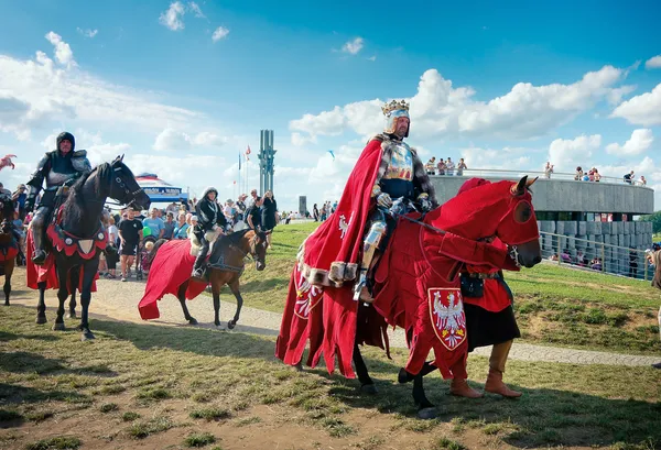 Medieval King Jogaila, Battle of Grunwald 1410 — Stock Photo, Image