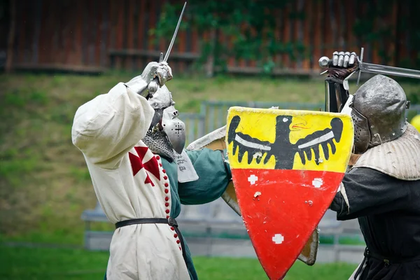 Uniejow - knights düello — Stok fotoğraf