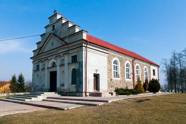 Poryte dorp, kerk van saint wojciech — Stockfoto