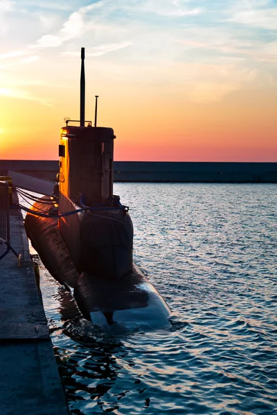 Підводний човен захід сонця — стокове фото