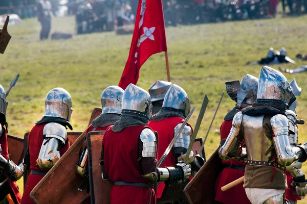 Armored Medieval Knights — Stock Photo, Image