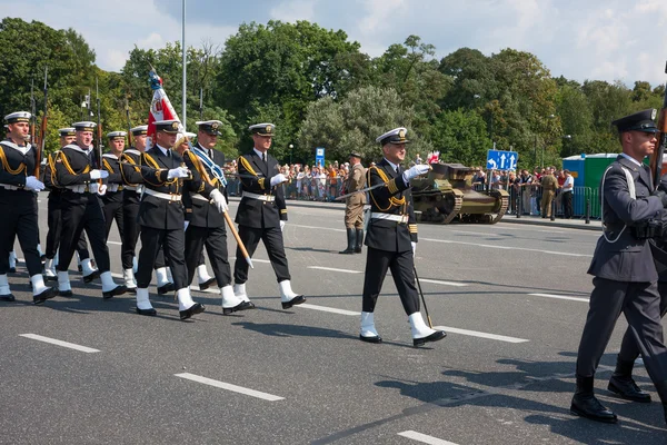Polish Navy forces at the parade — Stock Photo, Image