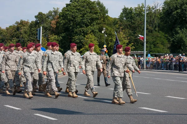 Amerikai katonai erők a felvonulás Stock Kép