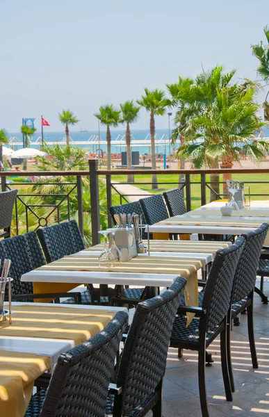 Interior open air restaurant — Stock Photo, Image