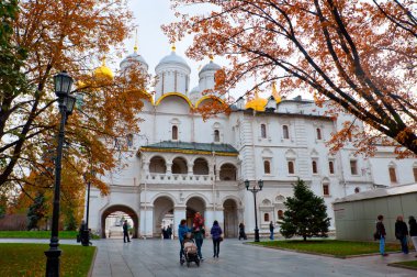 Moscow Kremlin cathedrals in autumn clipart
