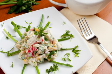 Yengeç Salatası Tatlı Mısır ile