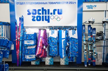 spor malzemeleri Soçi 2014 yılında sembolik Olimpiyat Oyunları ile satış