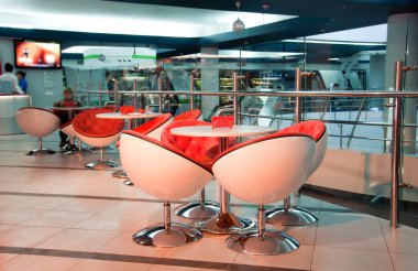 fütüristik bir tarzda modern café