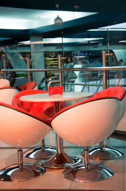 fütüristik bir tarzda modern café