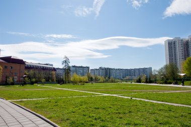 Moskova boulevard bir yerleşim bölgesinde