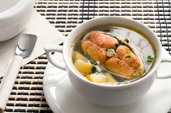 Fish soup with a trout — Stock Photo, Image