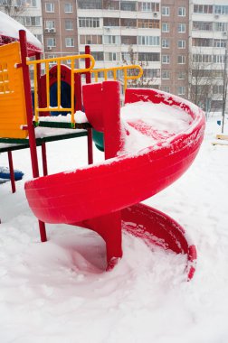 Bahçesi yapısı sırasında kar yağışı, moscow, Rusya Federasyonu