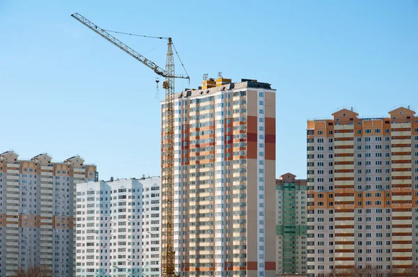 The construction of modern housing in Moscow, Russia — Stock Photo, Image