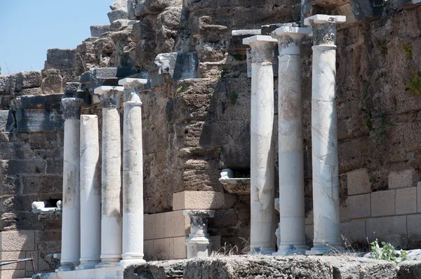 The ruins of the ancient city of Side, Turkey — Stock Photo, Image